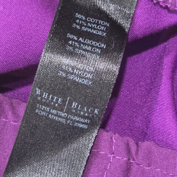 White House Black Market Purple Perfect Form Slim Leg Dress Pants Trouser WHBM - Picture 4 of 7